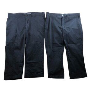 Dickies Women’s Dress Pants Size 40x25 Measured Lot of Two Slim Straight Workwea